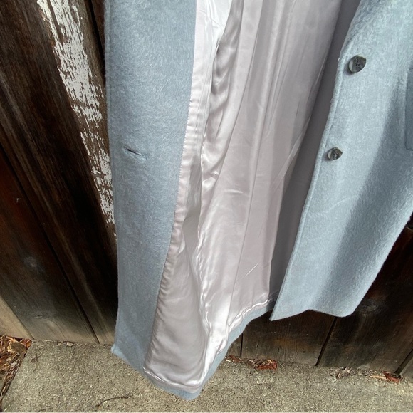 NWT Anthropologie Greylin Sky Blue and Grey Long Wool Coat with pockets size XS - Picture 10 of 12
